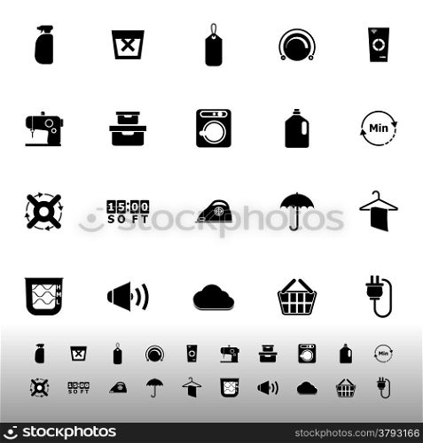 Laundry related icons on white background, stock vector