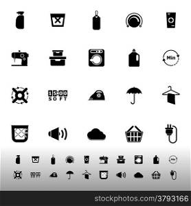 Laundry related icons on white background, stock vector