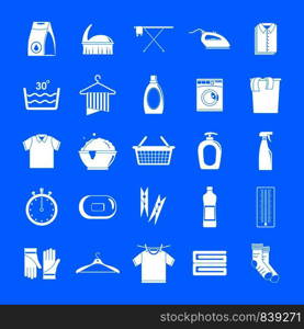 Laundry service icons set. Simple illustration of 25 laundry service vector icons for web. Laundry service icons set, simple style