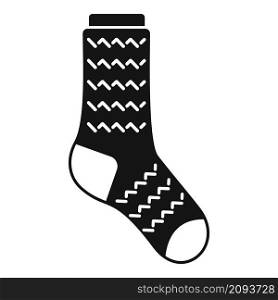 Laundry sock icon simple vector. Winter sock. Cute pair item. Laundry sock icon simple vector. Winter sock