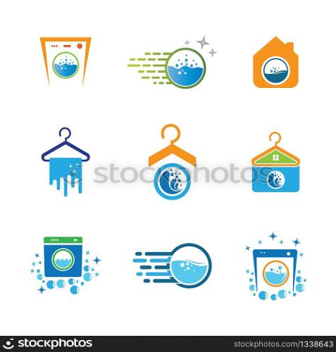 Laundry symbol illustration design