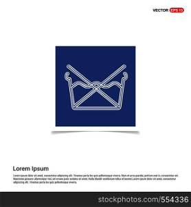 Laundry symbols icon - Blue photo Frame