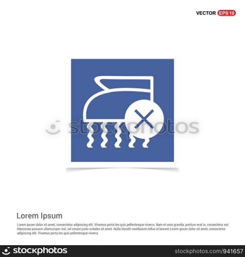 Laundry symbols icon - Blue photo Frame
