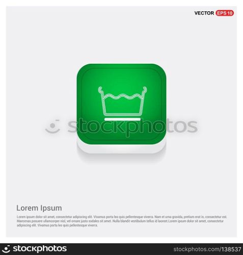 Laundry symbols iconGreen Web Button - Free vector icon