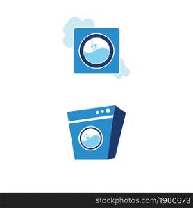 Laundry vector icon design template