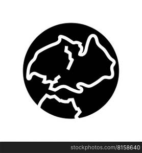 laurasia earth continent map glyph icon vector. laurasia earth continent map sign. isolated symbol illustration. laurasia earth continent map glyph icon vector illustration