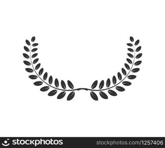 Laurel Wreath Ornamental Leaf Icon. Vector stock illustration. Laurel Wreath Ornamental Leaf Icon. Vector stock illustration.