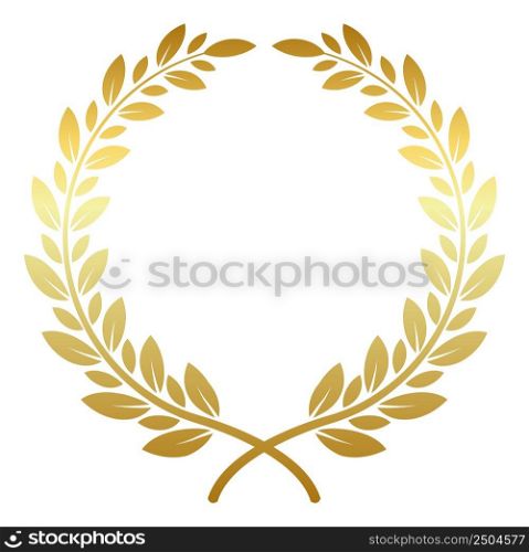 Laurel wreath template. Classic victory award frame isolated on white background. Laurel wreath template. Classic victory award frame