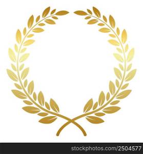 Laurel wreath template. Classic victory award frame isolated on white background. Laurel wreath template. Classic victory award frame