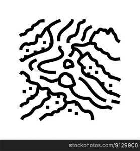 lava flow line icon vector. lava flow sign. isolated contour symbol black illustration. lava flow line icon vector illustration