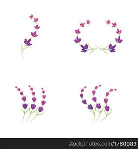 Lavender flower logo symbol template vector