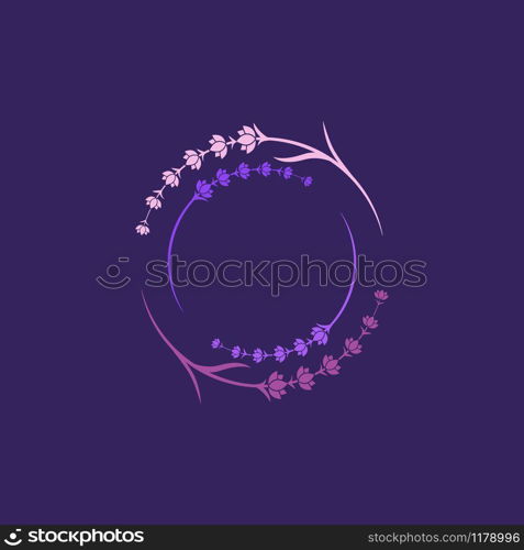 Lavender flower Vector icon illustration design Template