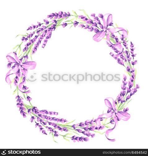 Lavender flowers decorative element.. Lavender flowers decorative element. Watercolor natural illustration of Provence herbs.
