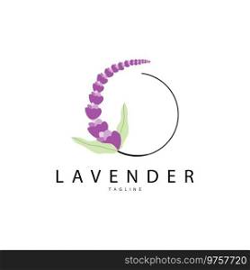 Lavender Logo, Hand Drawn Wedding Plant Design, Vector Lavender Plant Perfume Illustration Design