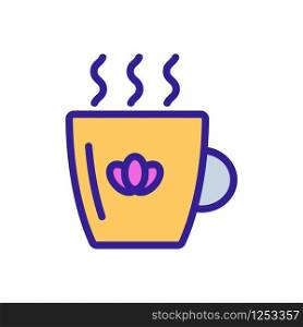 Lavender tea icon vector. Thin line sign. Isolated contour symbol illustration. Lavender tea icon vector. Isolated contour symbol illustration