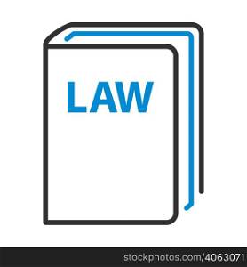 Law Book Icon. Editable Bold Outline With Color Fill Design. Vector Illustration.
