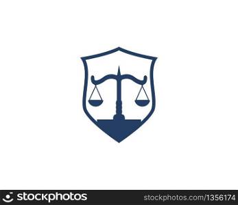 Law firm and justice logo vector template