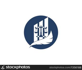Law firm and justice logo vector template