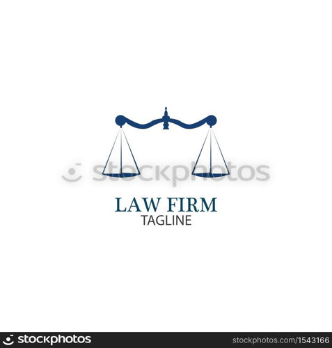 Law Firm logo and icon design template-vector