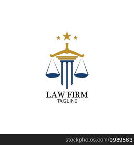 Law Firm logo and icon design template-vector