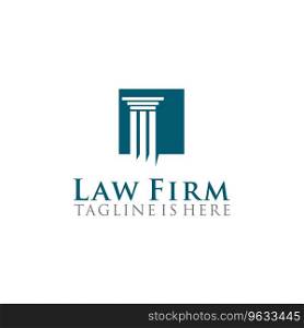 Law firm logo design Royalty Free Vector Image