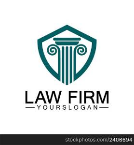 Law Firm Pillar Logo Template-Vector