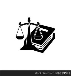 Law icon logo, vector illustration design template.