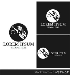 Law Justice Logo Template Vector Illustration 