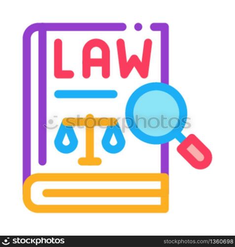law of justice icon vector. law of justice sign. color symbol illustration. law of justice icon vector outline illustration