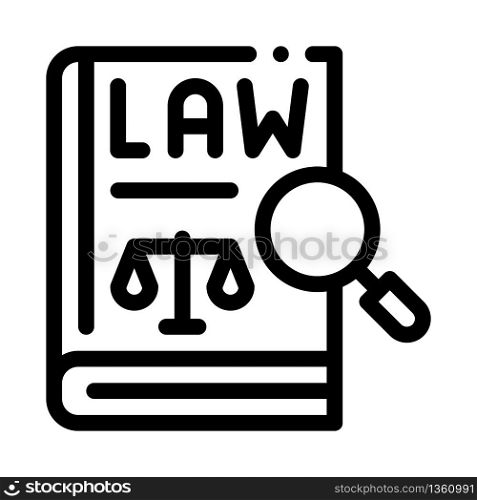 law of justice icon vector. law of justice sign. isolated contour symbol illustration. law of justice icon vector outline illustration