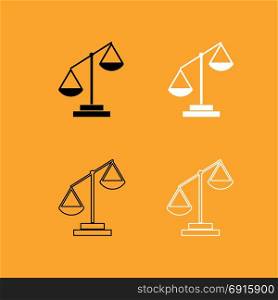 Law scale icon .