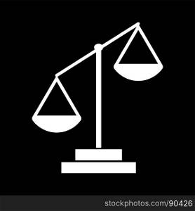 Law scale white color icon .. Law scale it is white color icon .