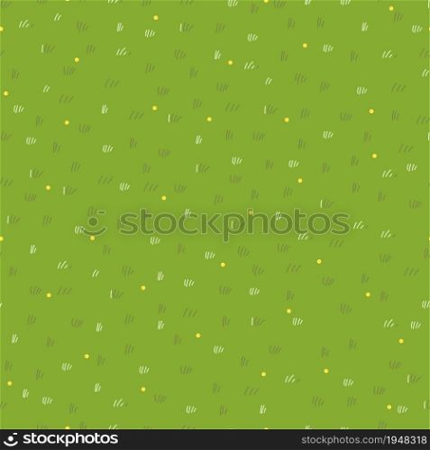 Lawn grass seamless in summer,Vector cartoon nature green field texture, Cute meadow in spring,Pattern summer grass on ground,Endless seasonal for four seasons,Natural abstract background