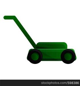 Lawn mower icon. Cartoon of lawn mower vector icon for web design isolated on white background. Lawn mower icon, cartoon style