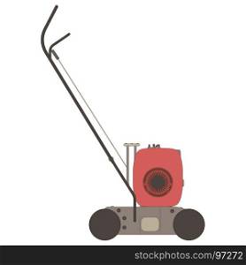 Lawn mower icon garden grass vector silhouette mowing illustration equipment isolated
