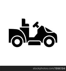 lawn mower icon on white background