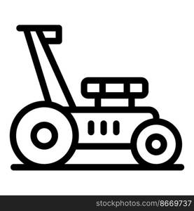 Lawn mower icon outline vector. Trimmer garden. Agriculture tool. Lawn mower icon outline vector. Trimmer garden