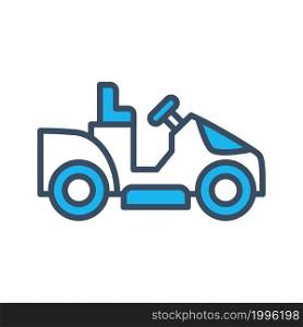 lawn mower icon vector flat design