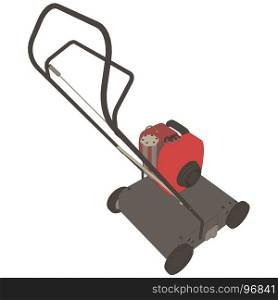 Lawn mower icon vector gardening equipment nature tool symbol summer