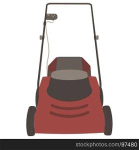 Lawn mower icon vector grass gardening mowing garden illustration equipment riding tool symbol