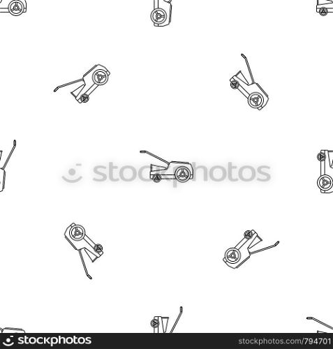 Lawn mower machine icon. Outline illustration of lawn mower machine vector icon for web design isolated on white background. Lawn mower machine icon, outline style