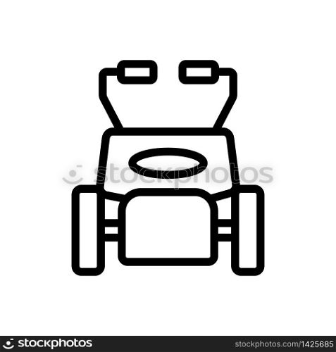 lawn mower machine icon vector. lawn mower machine sign. isolated contour symbol illustration. lawn mower machine icon vector outline illustration