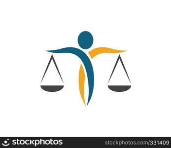 Lawyer logo template vector icon illustration design