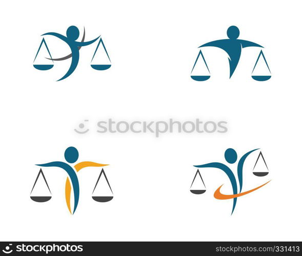 Lawyer logo template vector icon illustration design