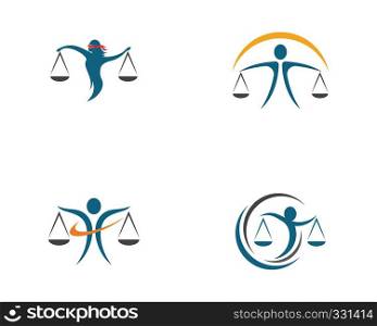 Lawyer logo template vector icon illustration design