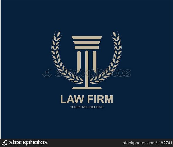 lawyer logo vector icon template