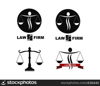 lawyer logo vector template design illustration