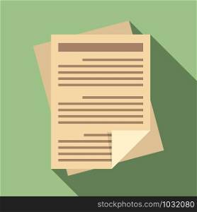 Lawyer papers icon. Flat illustration of lawyer papers vector icon for web design. Lawyer papers icon, flat style