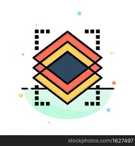Layers, Object, Layer, Server Abstract Flat Color Icon Template