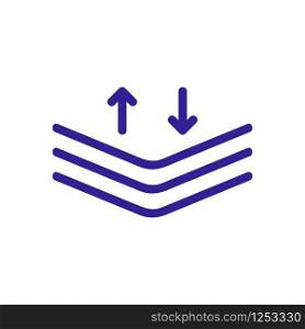 layers of icon vector. A thin line sign. Isolated contour symbol illustration. layers of icon vector. Isolated contour symbol illustration